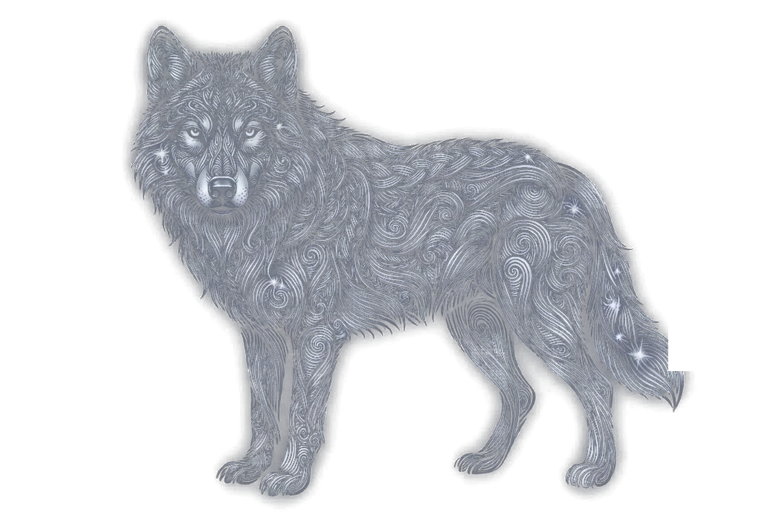 Support Animal — glowing filigree wolf
